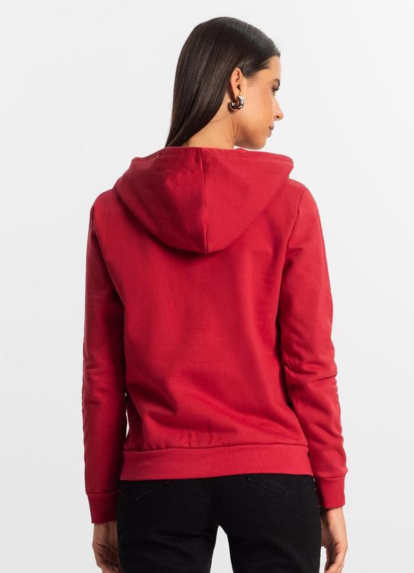 Rovitex - Jaqueta Feminina Básica com Capuz Vermelho 2