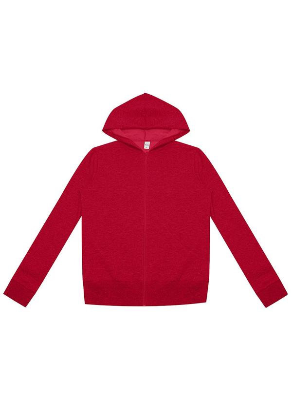Rovitex - Jaqueta Feminina Básica com Capuz Vermelho 4