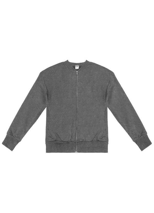 Rovitex - Jaqueta Feminina Básica de Moletom Cinza 4