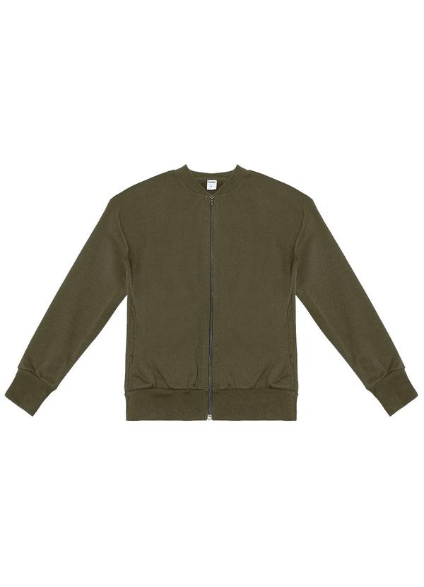 Rovitex - Jaqueta Feminina Básica de Moletom Verde 4