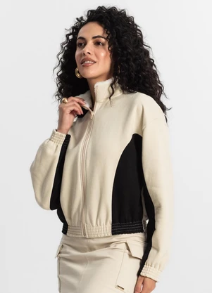 Rovitex - Jaqueta Feminina Bicolor Preto - ROVITEX