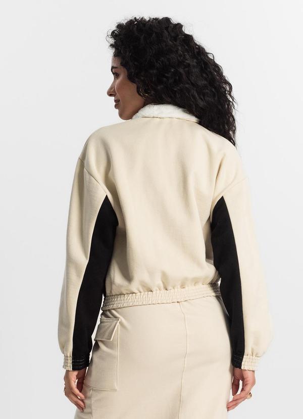 Rovitex - Jaqueta Feminina Bicolor Preto 2