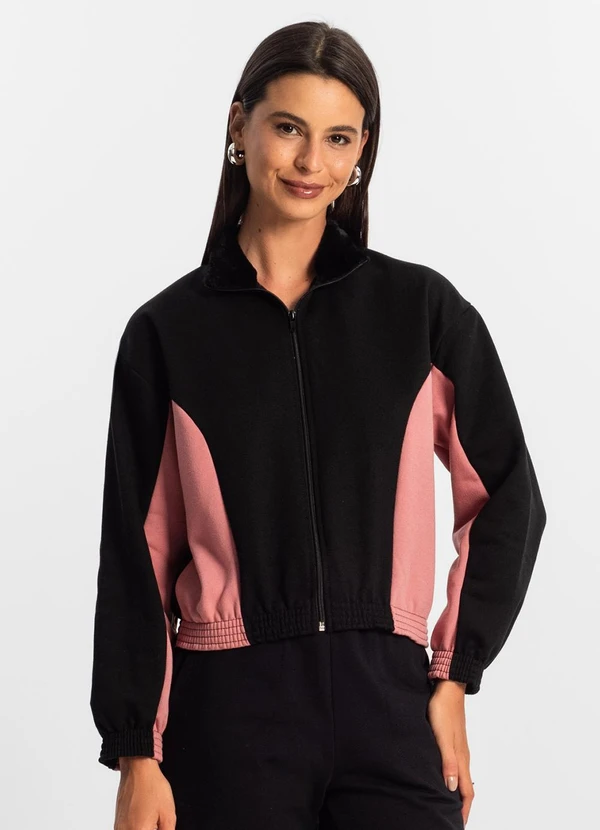 Rovitex Jaqueta Feminina Bicolor Rosa