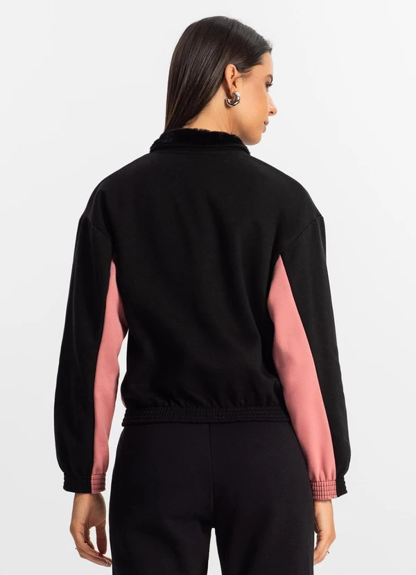 Rovitex - Jaqueta Feminina Bicolor Rosa 2