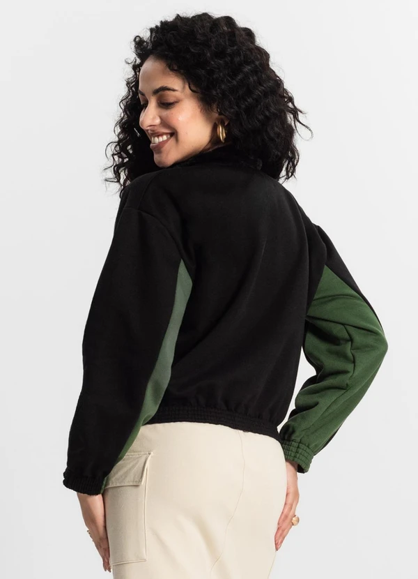 Rovitex - Jaqueta Feminina Bicolor Verde 2