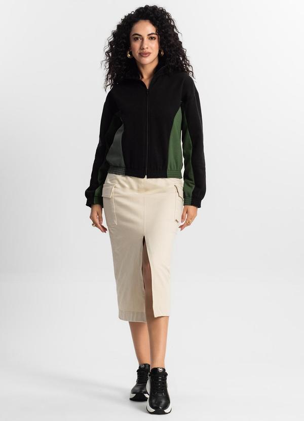 Rovitex - Jaqueta Feminina Bicolor Verde 1