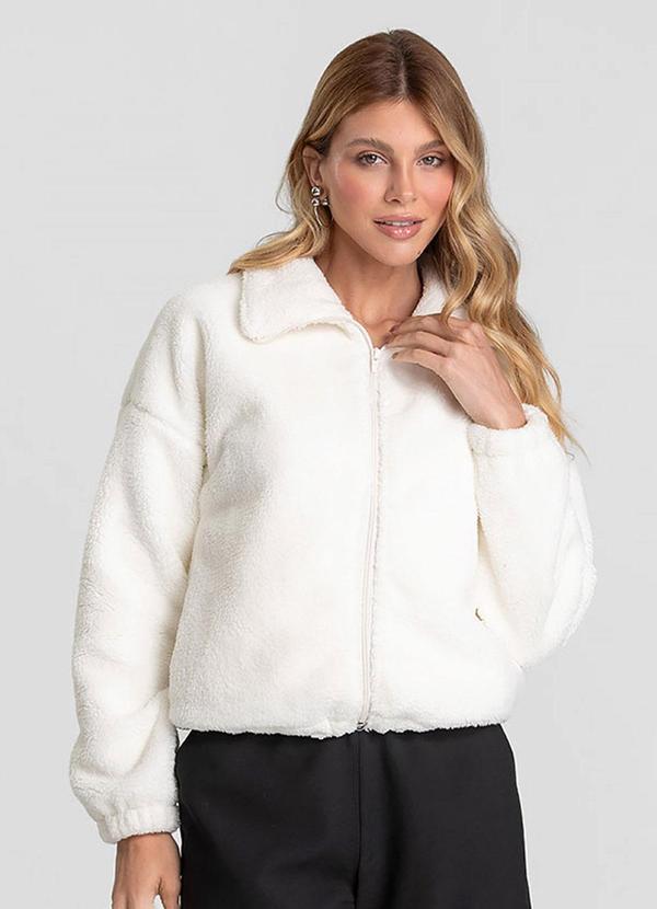 Dianna - Jaqueta Feminina Bomber Carneirinho Bege