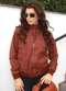 Hiatto Confecção - Jaqueta Feminina Bomber Veludo Marrom - variação: Marrom