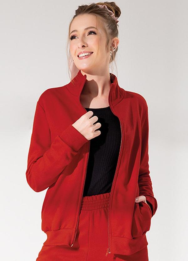 Habana - Jaqueta Feminina com Bolso Vermelho