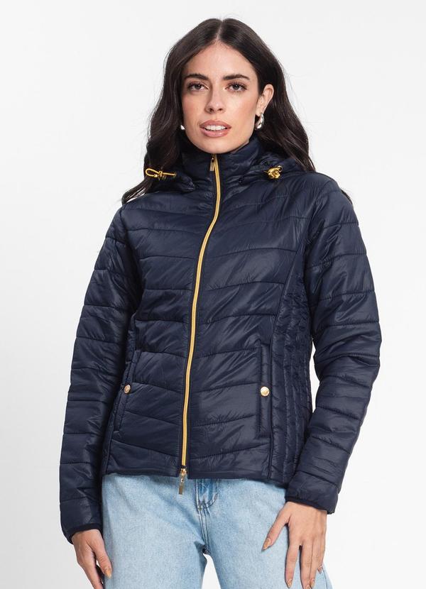 Endless Jaqueta Feminina com Capuz em Microfibra Azul