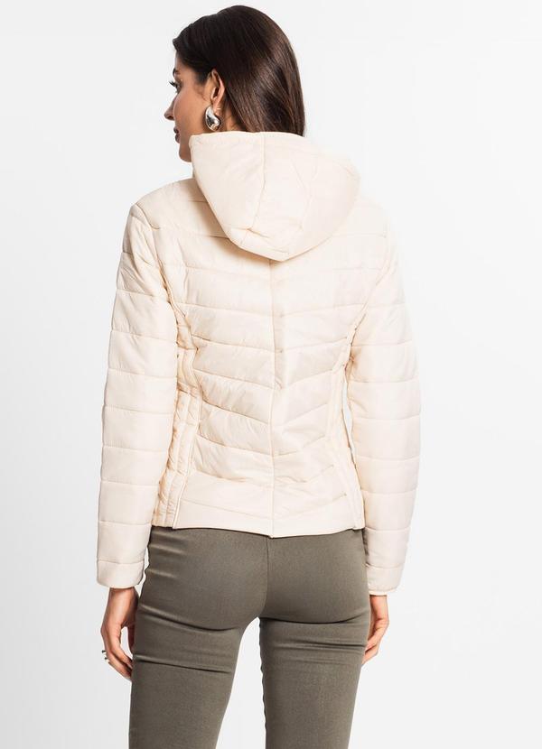 Endless - Jaqueta Feminina com Capuz em Microfibra Bege 2