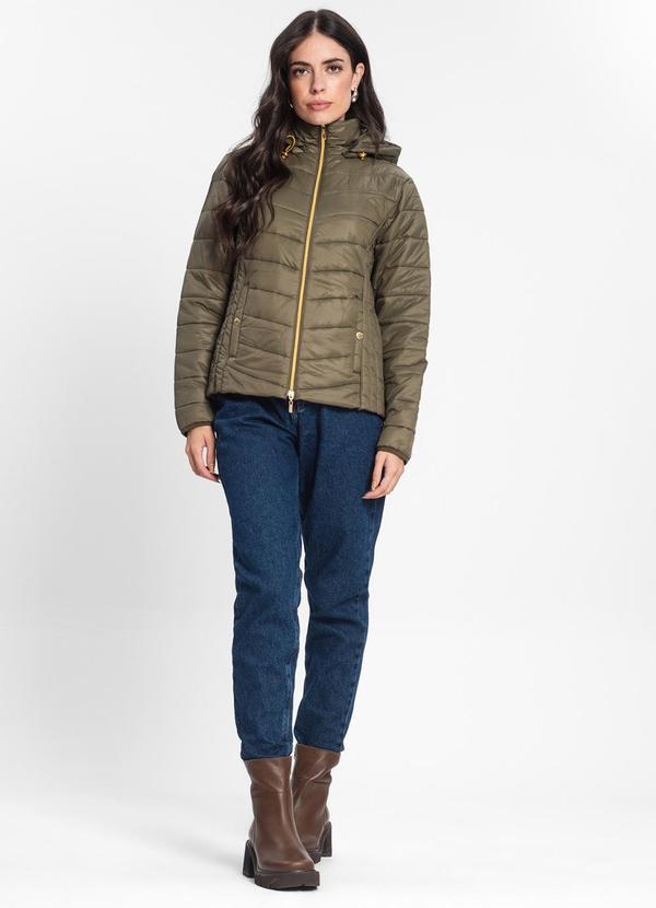 Endless - Jaqueta Feminina com Capuz em Microfibra Verde 3