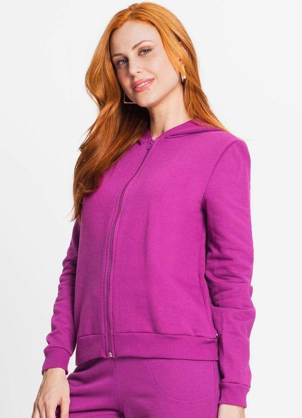 Rovitex - Jaqueta Feminina com Capuz Roxo