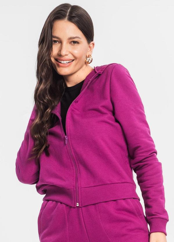 Rovitex - Jaqueta Feminina com Capuz Roxo