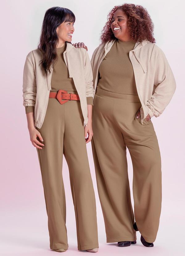 Marialícia - Jaqueta Feminina com Filete Decorativo Marrom 2