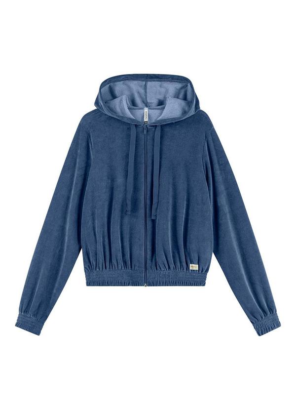 Marialícia - Jaqueta Feminina Comfy Plush Azul