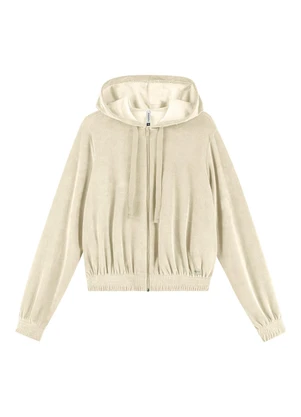 Jaqueta Feminina Comfy Plush Bege Marialicia