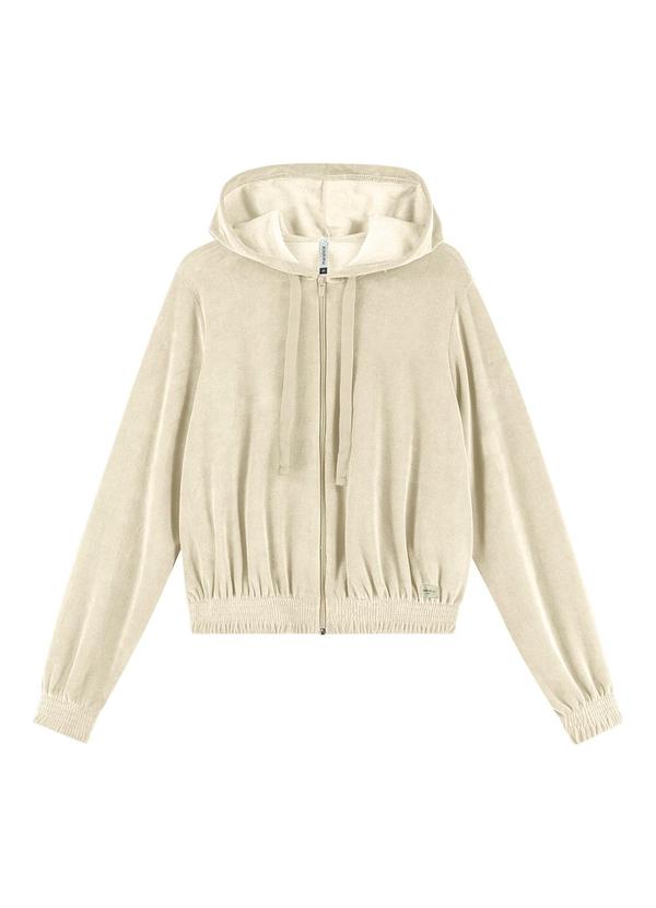 Marialícia - Jaqueta Feminina Comfy Plush Bege