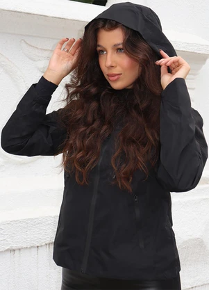 Hiatto Confecção - Jaqueta Feminina Corta Vento Forrada Preto - HIATTO CONFECÇÃO