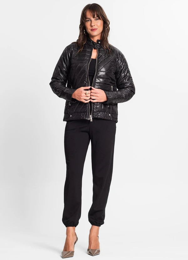 Endless - Jaqueta Feminina em Microfibra Preto 3