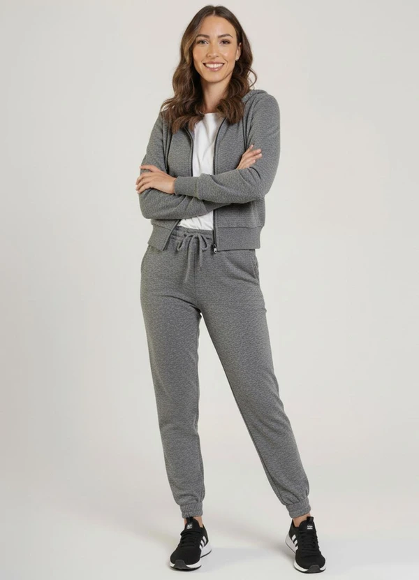 Just Basic - Jaqueta Feminina em Moletom Cinza 3