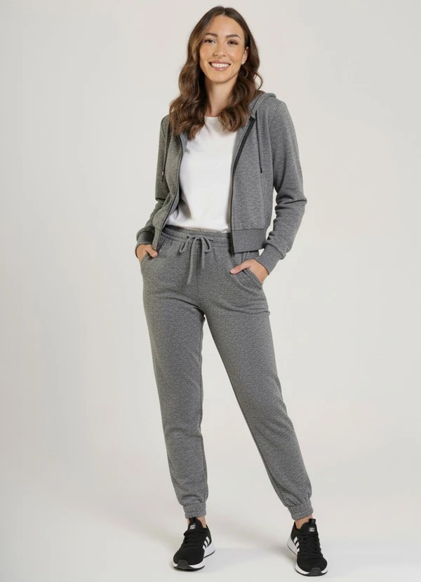 Just Basic - Jaqueta Feminina em Moletom Cinza 5