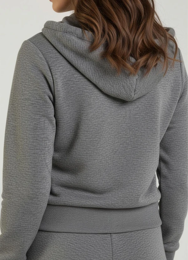 Just Basic - Jaqueta Feminina em Moletom Cinza 6