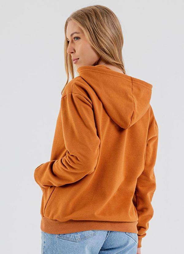 Just Basic - Jaqueta Feminina em Moletom Marrom 2