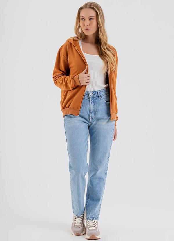 Just Basic - Jaqueta Feminina em Moletom Marrom 5