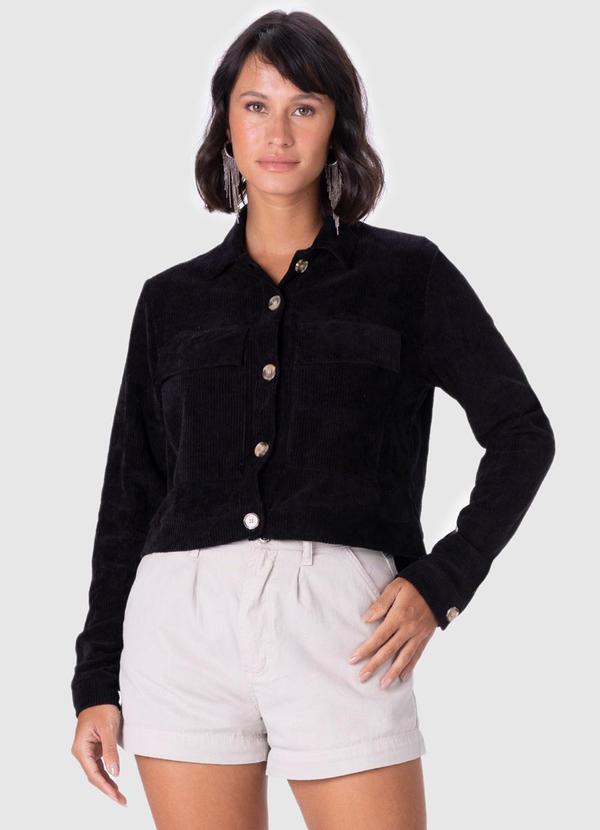 Malwee - Jaqueta Feminina em Plush Preto