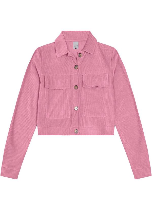 Malwee - Jaqueta Feminina em Plush Rosa