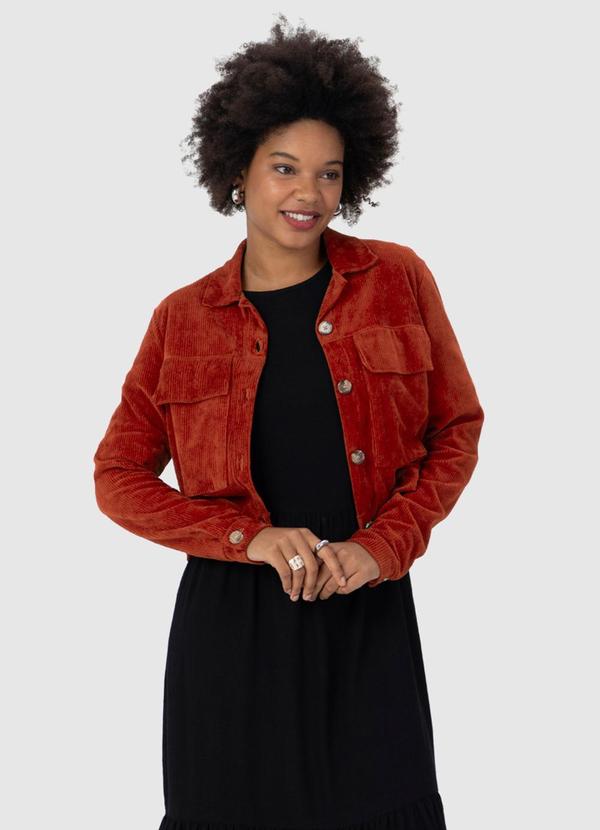 Malwee - Jaqueta Feminina em Plush Vermelho