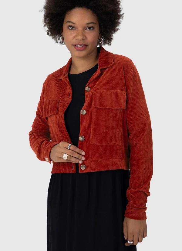 Malwee Jaqueta Feminina em Plush Vermelho