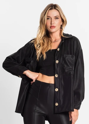 Endless - Jaqueta Feminina em Suede Preto - ENDLESS