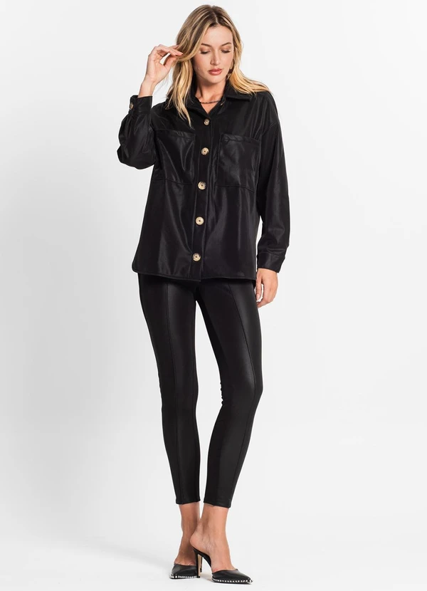 Endless - Jaqueta Feminina em Suede Preto 3