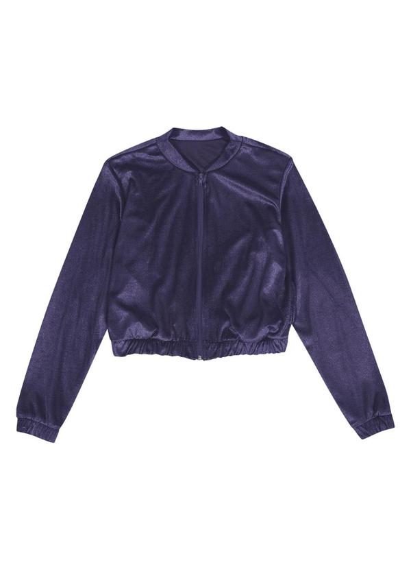 Habana - Jaqueta Feminina em Veludo com Forro Azul