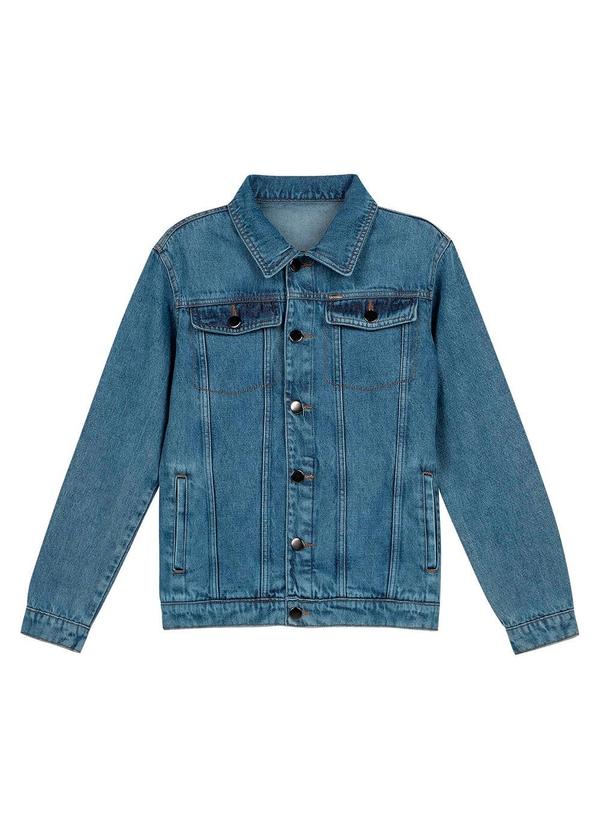 Marialícia - Jaqueta Feminina Jeans Oversized Azul 3