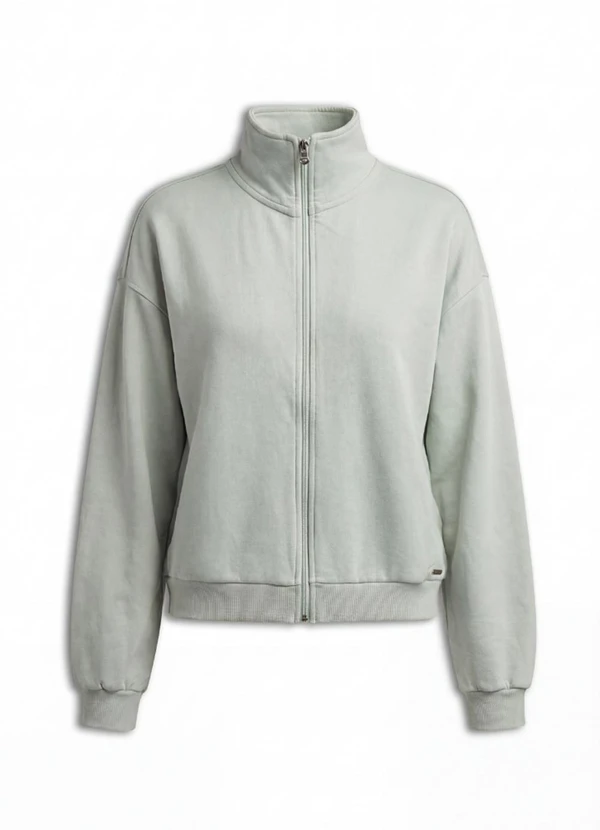 Essendi - Jaqueta Feminina Moletom Collab e Brandili Verde