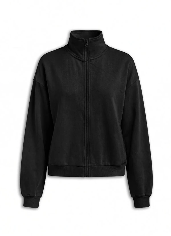 Essendi - Jaqueta Feminina Moletom Collab e Brandili Preto