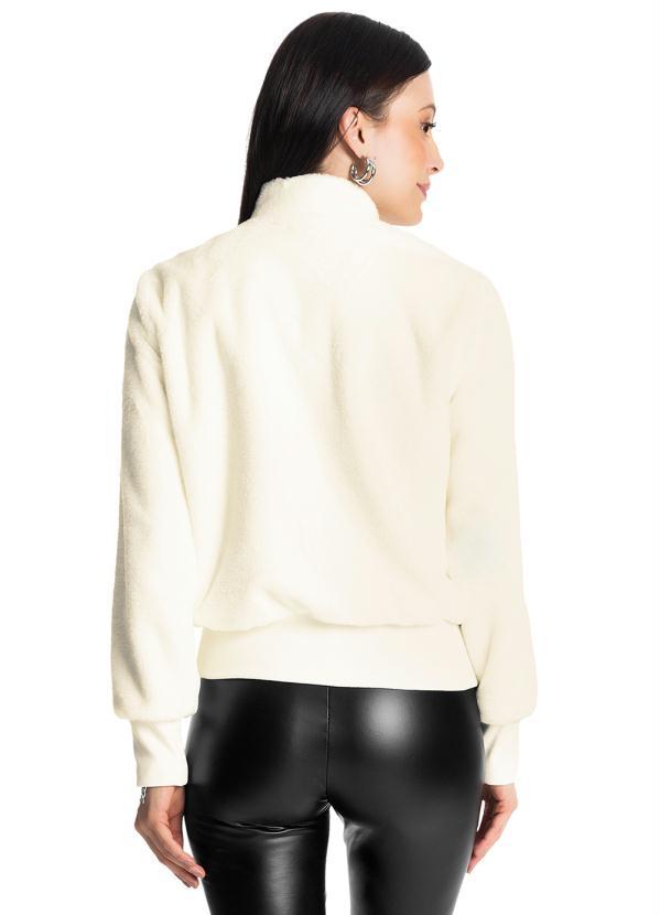 Rovitex - Jaqueta Feminina Pelo Sintético Bege 2