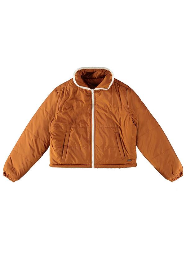 Jaqueta Feminina Puffer Dupla Face Marrom Enfim
