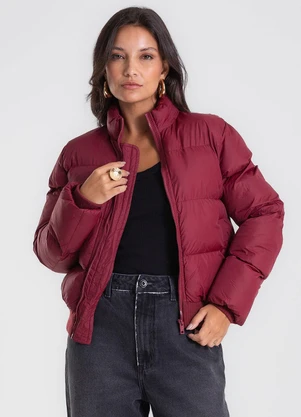 Endless - Jaqueta Feminina Puffer Microfibra Vermelho - ENDLESS