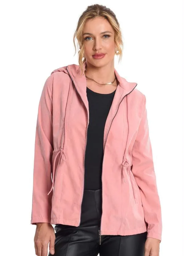 Marsala Jaqueta De Couro Feminina Gola Padre Jaqueta Feminina Rosa