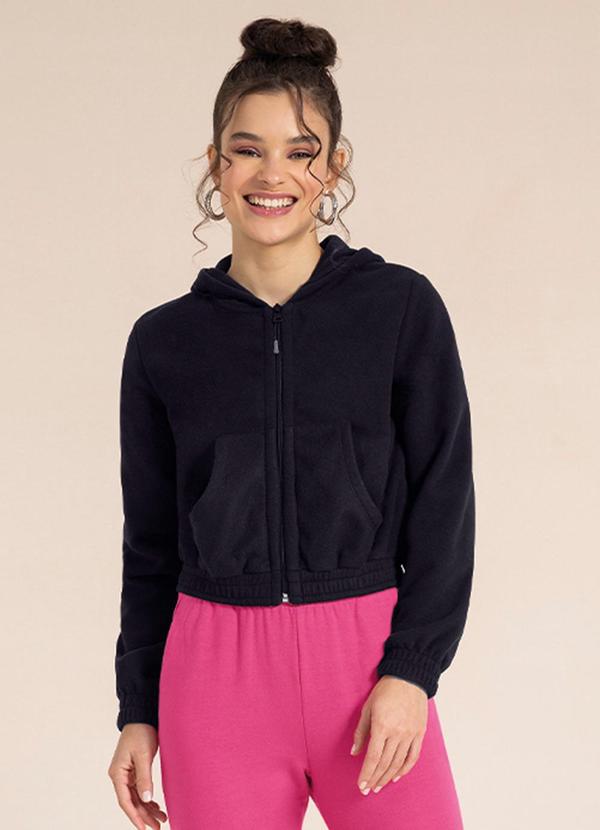 Bjoe - Jaqueta Feminina Soft Bariloche com Capuz Preto