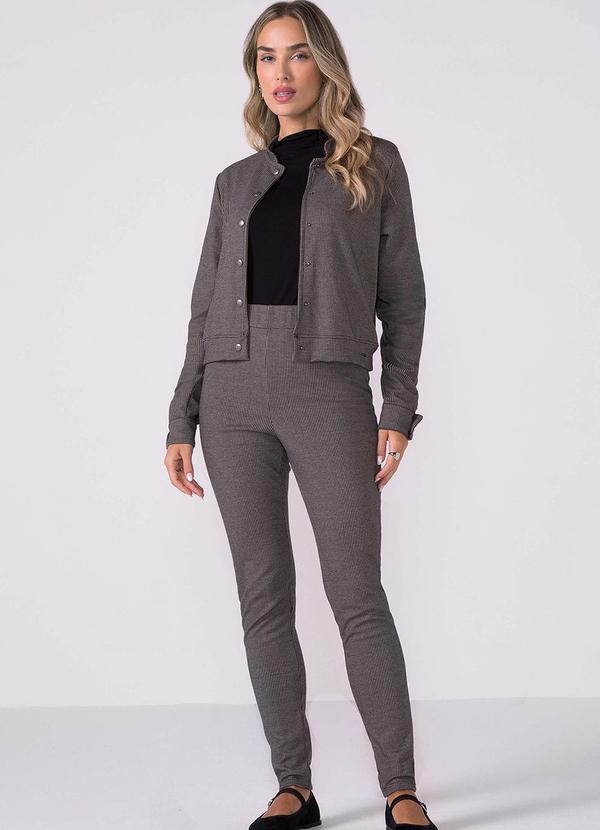 Marialícia - Jaqueta Feminina Texturizada Preto 2