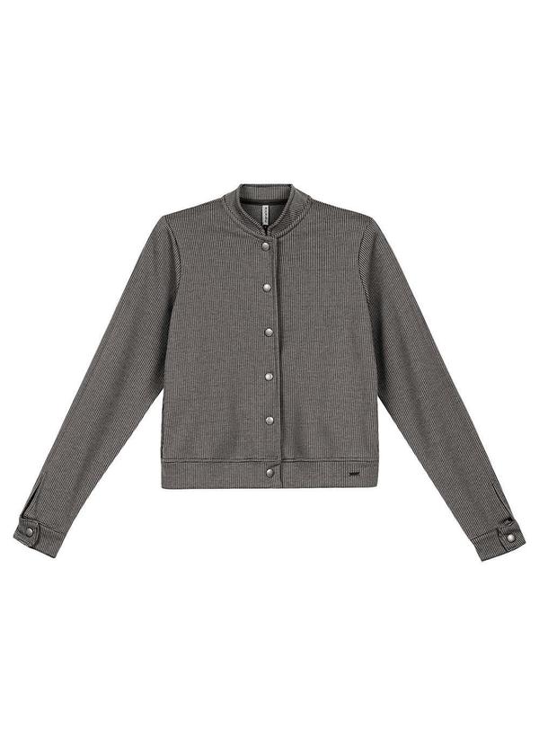 Marialícia - Jaqueta Feminina Texturizada Preto 3