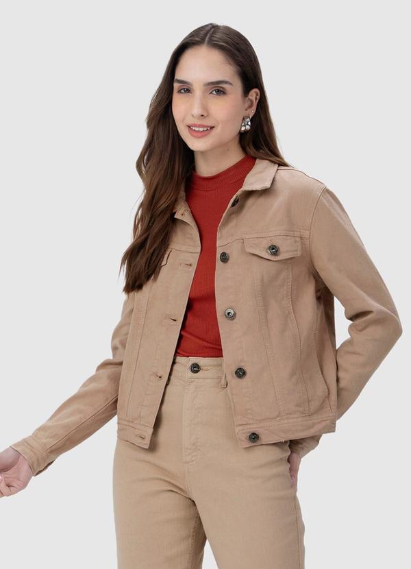 Malwee - Jaqueta Feminina Tradicional em Sarja Marrom