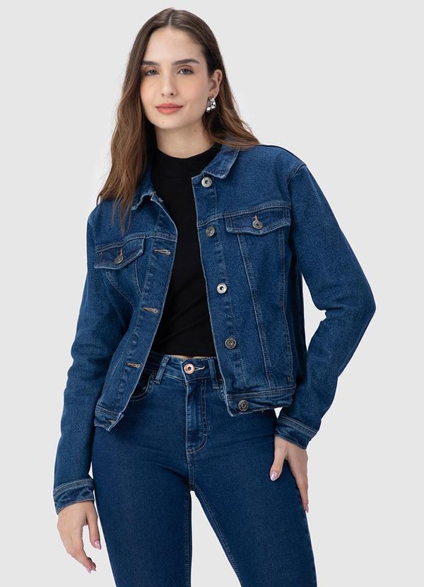 Jaqueta Feminina Tradicional Jeans Azul Malwee