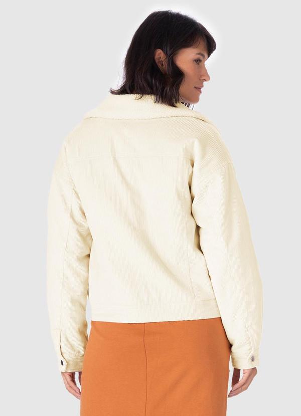 Malwee - Jaqueta Feminina Trucker em Cotelê Bege 2