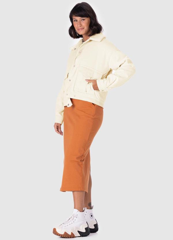 Malwee - Jaqueta Feminina Trucker em Cotelê Bege 3